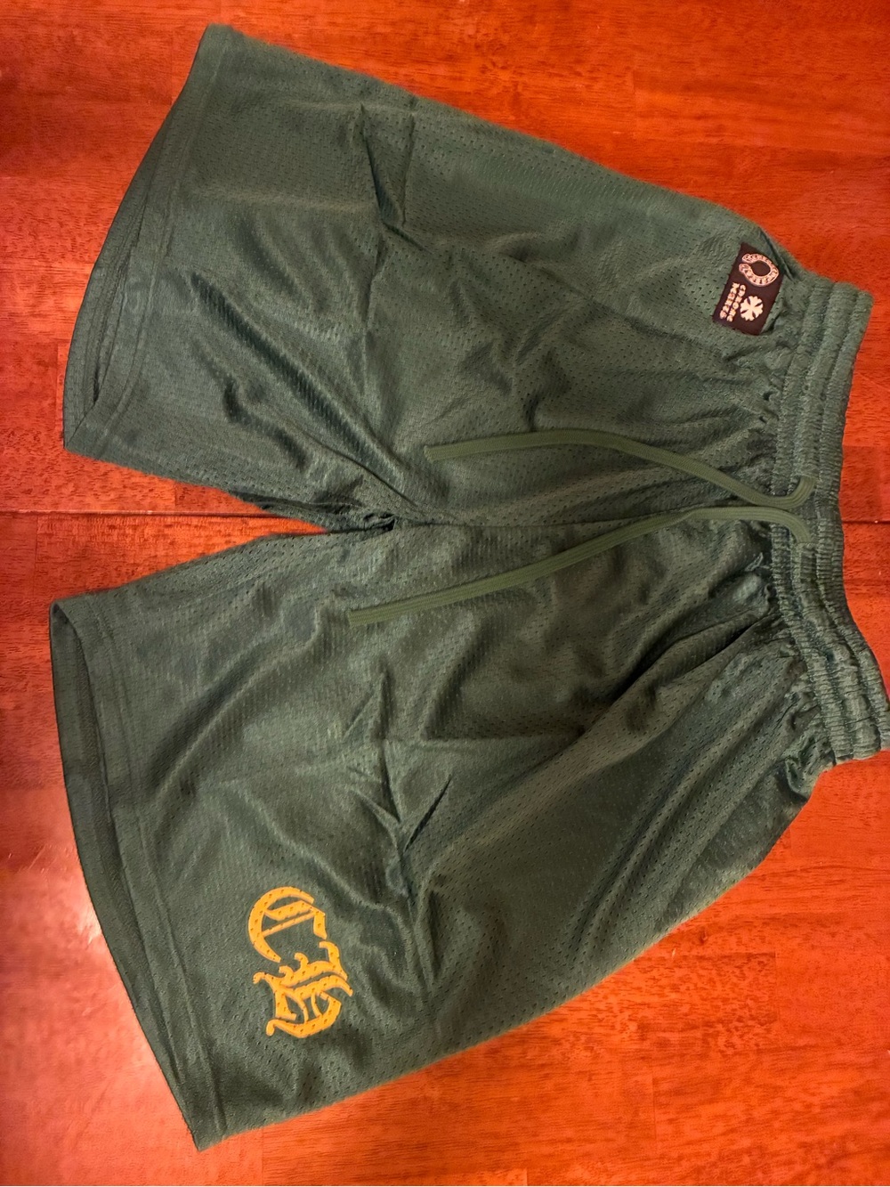 Mens Green y2k shorts